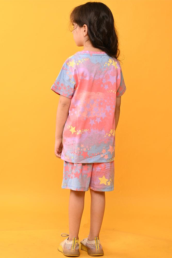 UNICORN TIE DYE STAR AND UNICORN PLANET SLEEPWEAR SHORT SET (PACK OF 2) - Anthrilo India