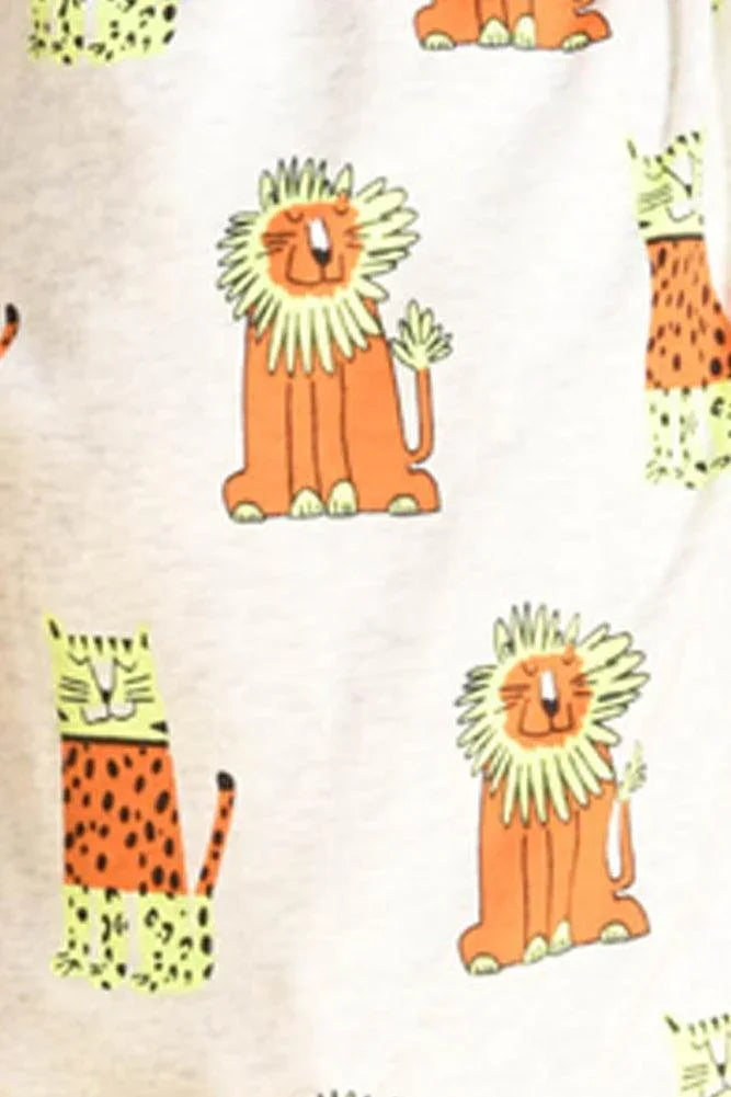 WILD CATS FLEECE BOYS SWEATSHIRT - ECRU MELANGE - Anthrilo Design House