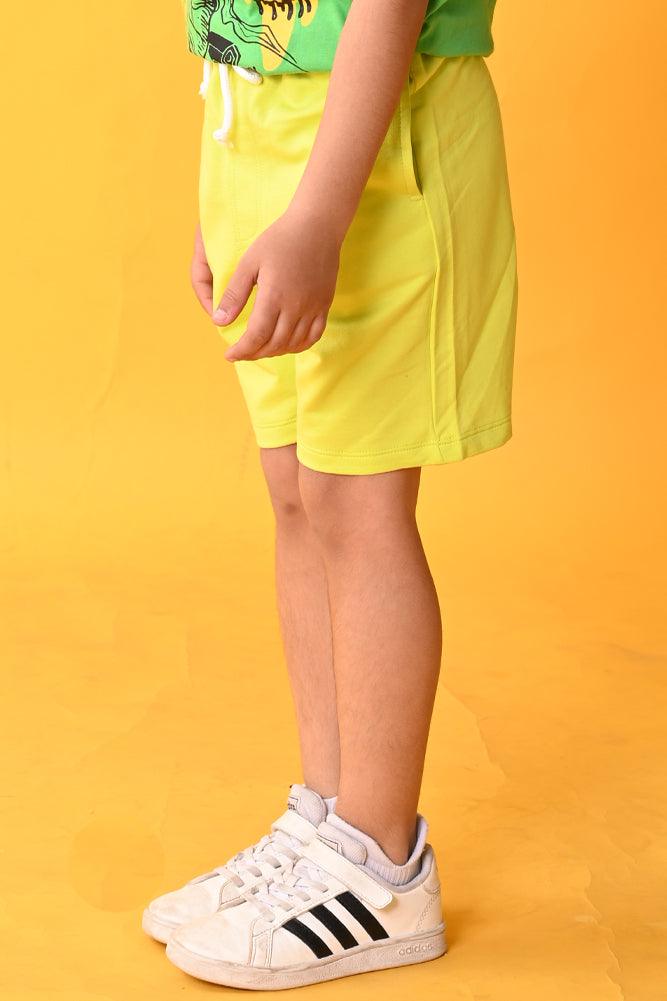 SUMMER LIME GREEN BOYS SHORTS -GREEN - Anthrilo India