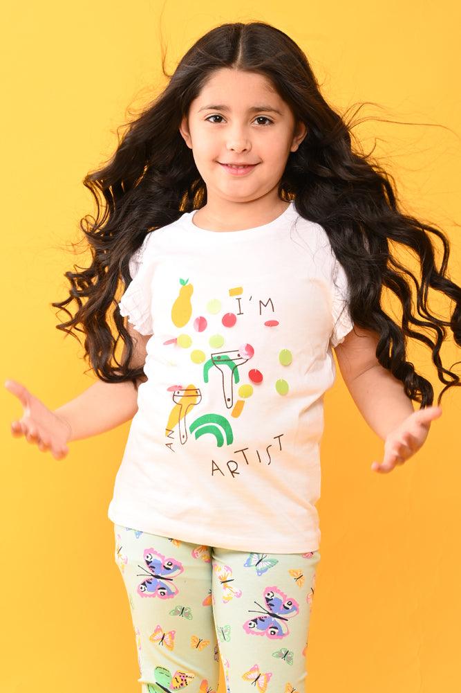 ARTIST SHORT SLEEVES T-SHIRT - WHITE - Anthrilo India