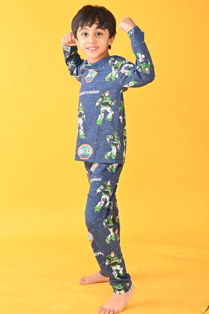 ASTRONAUT LONG SLEEVES PYJAMA SET - BLUE - Anthrilo Design House