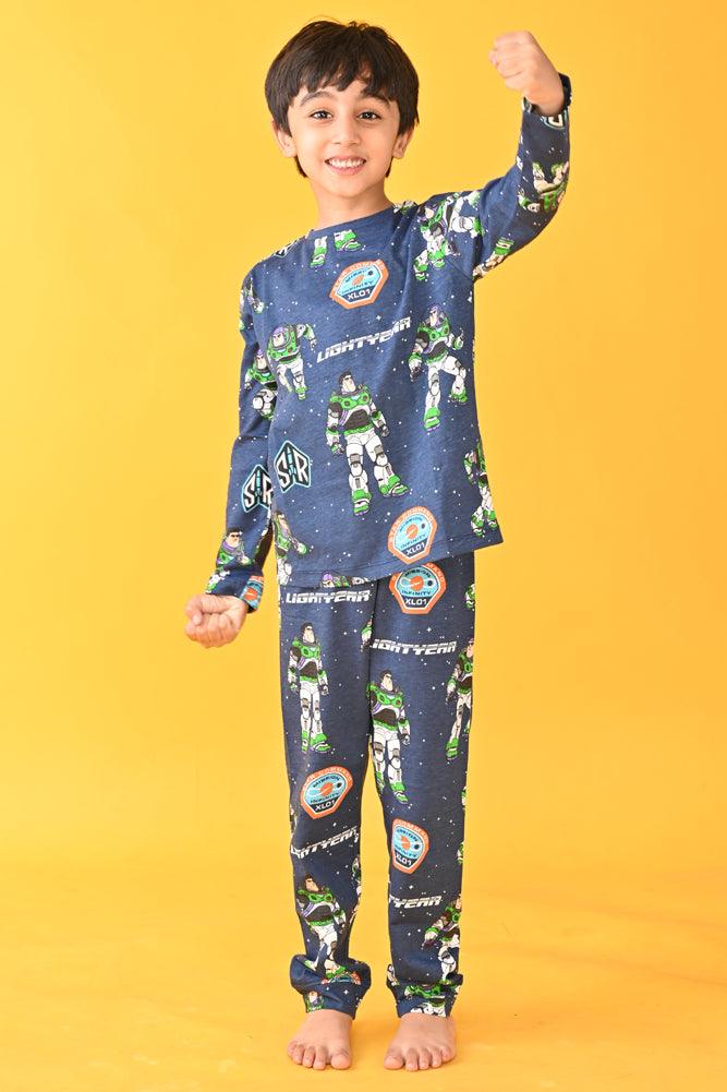 ASTRONAUT LONG SLEEVES PYJAMA SET - BLUE - Anthrilo Design House