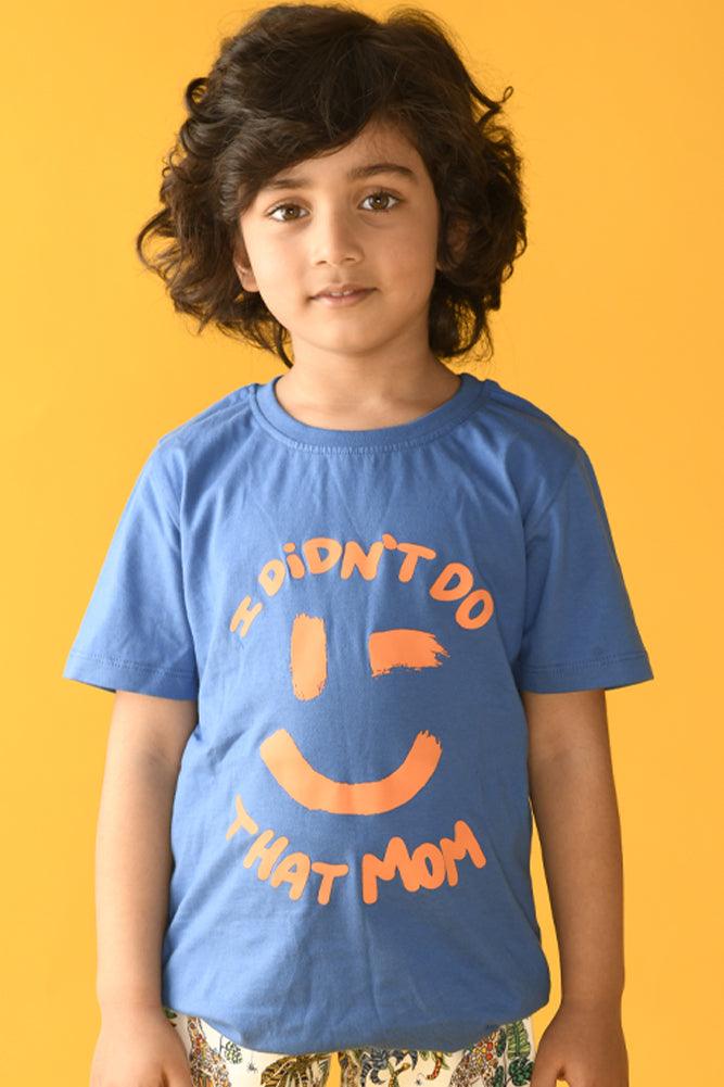 I DIDNT MOM SHORT SLEEVES T SHIRT - BLUE - Anthrilo Design House