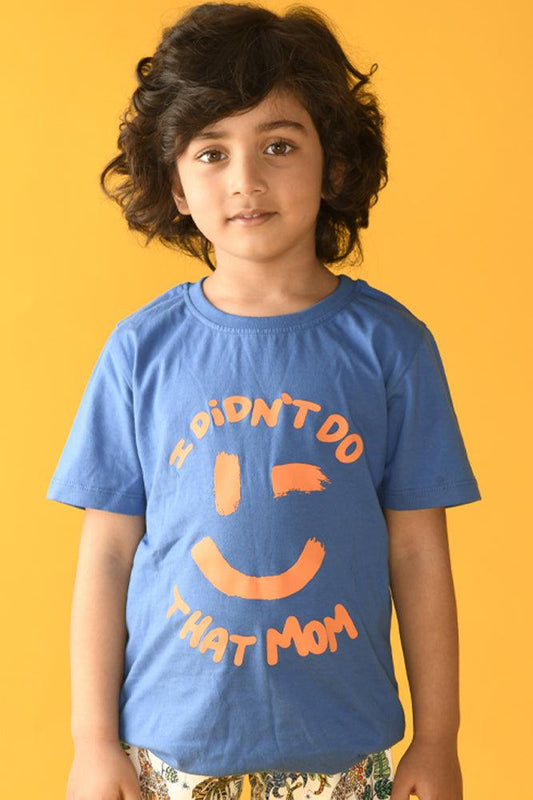 I DIDNT MOM SHORT SLEEVES T SHIRT - BLUE - Anthrilo Design House