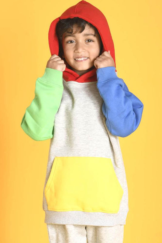 BRAZIL FLEECE HOODIE SWEATSHIRT - GREY - Anthrilo Design House