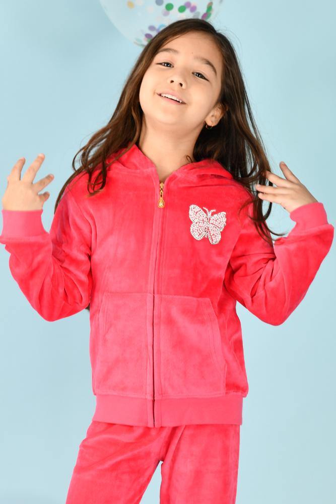 BUTTERFLY PINK VELOUR JOGGER - Anthrilo