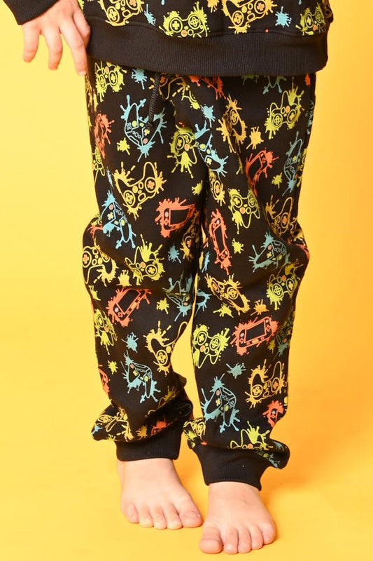 GAMER FLEECE BOYS JOGGER - BLACK - Anthrilo Design House