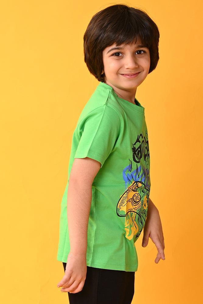 GAMING SHORT SLEEVE T-SHIRT - GREEN - Anthrilo India