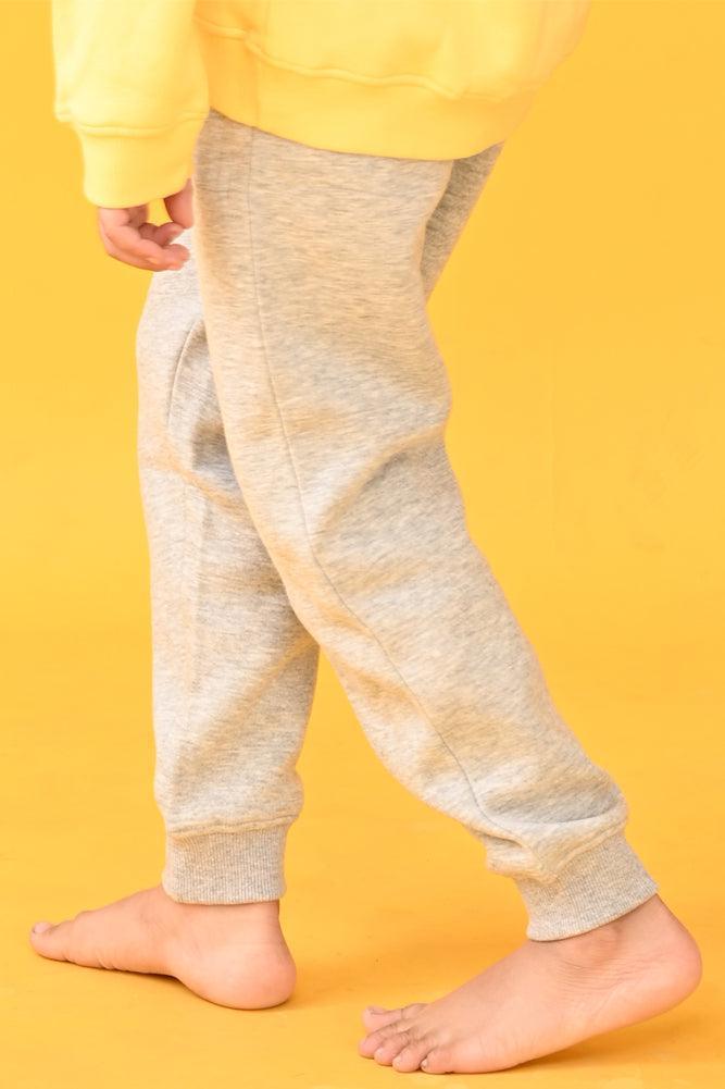 GREY MELANGE FLEECE WARM BOYS JOGGER - GREY - Anthrilo Design House