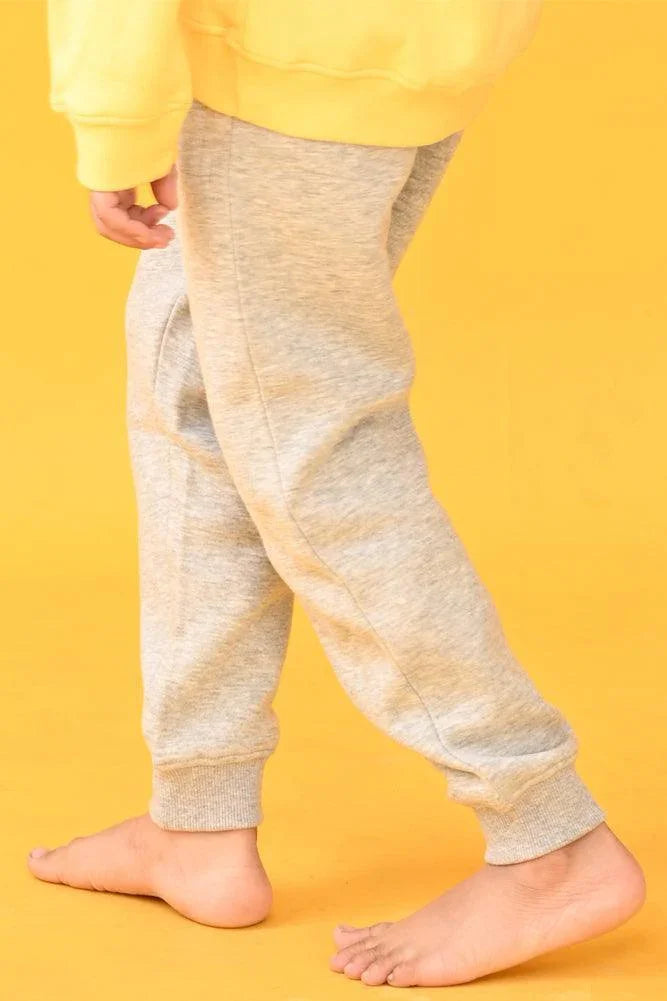 GREY MELANGE FLEECE WARM BOYS JOGGER - GREY - Anthrilo Design House
