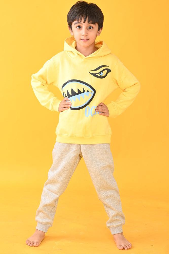 GREY MELANGE FLEECE WARM BOYS JOGGER - GREY - Anthrilo Design House