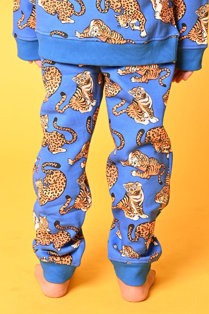TIGER FLEECE BOYS JOGGER - BLUE - Anthrilo Design House