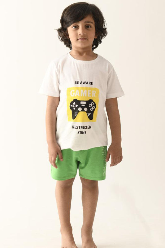 GAME CONTROL SHORT SLEEVES T-SHIRT - WHITE - Anthrilo Design House