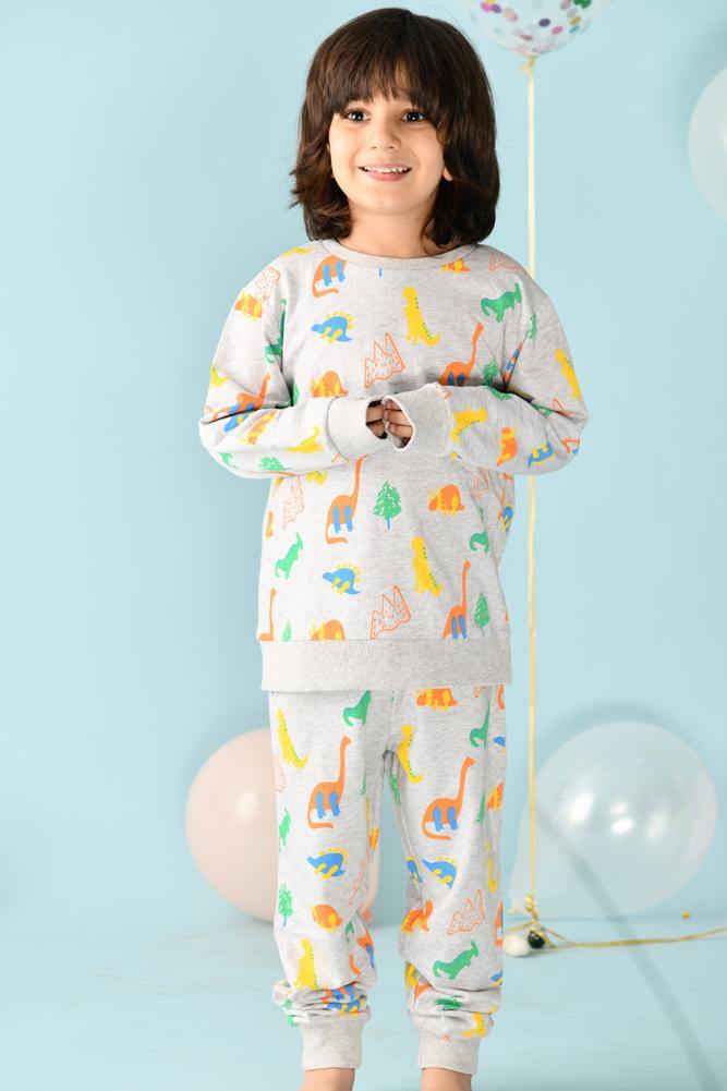 DINOSAUR BOYS SWEATSHIRT (TERRY) - Anthrilo
