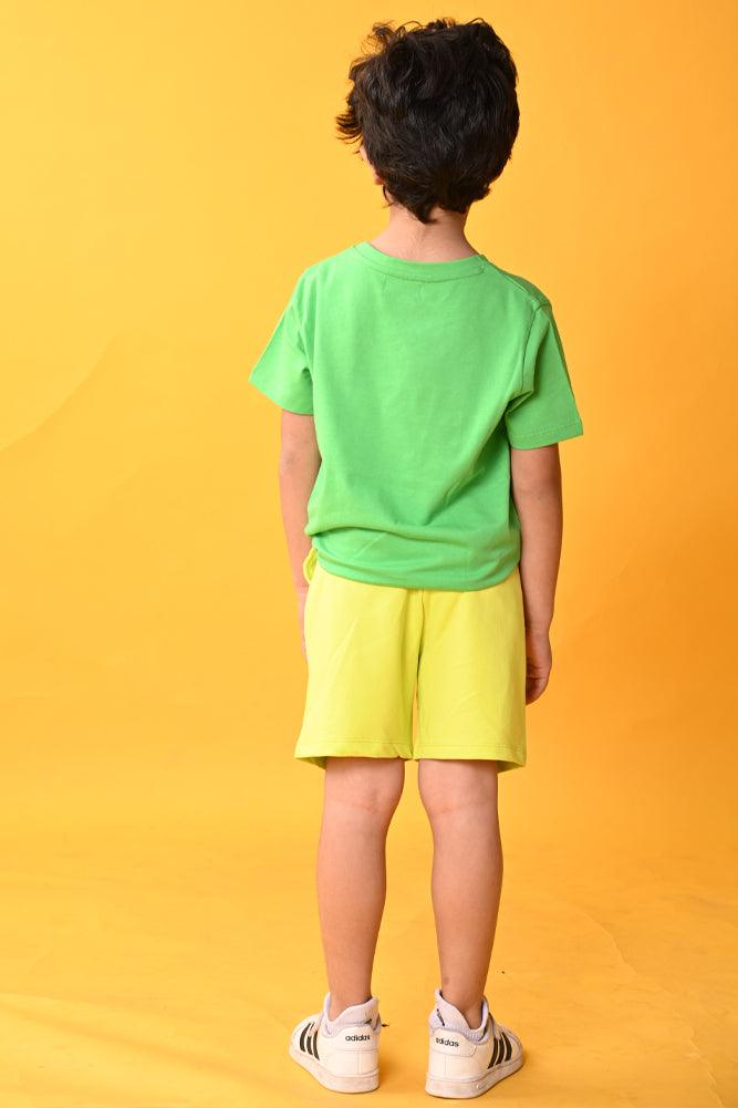 GAMING GREEN LIME SHORTS SET - GREEN/LIME - Anthrilo India