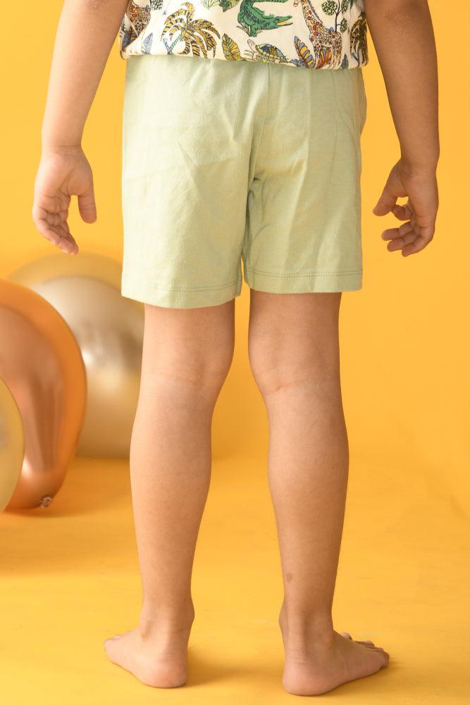 SUMMER OLIVE GREEN SHORTS - GREEN - Anthrilo Design House