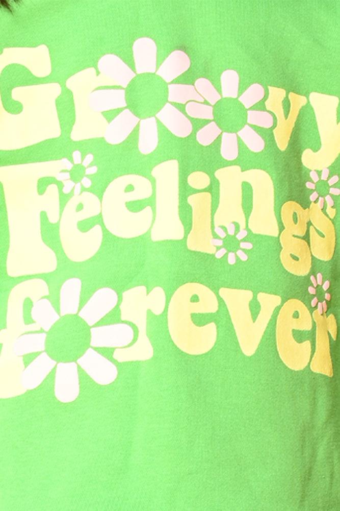 GROOVY FEELINGS GREY HOODIE JOGGER SET - GREEN/GREY - Anthrilo Design House