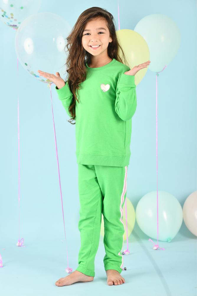 GREEN HEART SWEATSHIRT (FLEECE) - Anthrilo