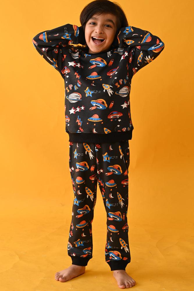 SPACE FLEECE JOGGER - BLACK - Anthrilo Design House