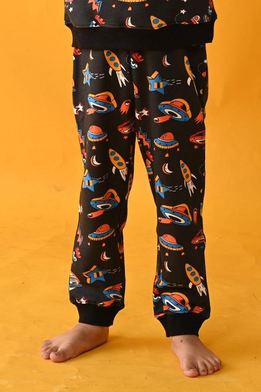 SPACE FLEECE JOGGER - BLACK - Anthrilo Design House