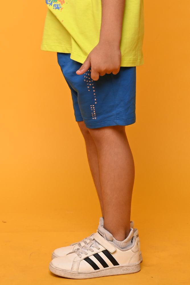ROYAL BLUE SUMMER BOYS SHORTS - ROYAL - Anthrilo India