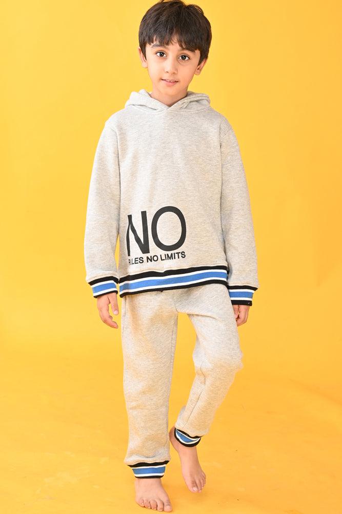 GREY BLUE CUFFED JOGGERS (FLEECE) - Anthrilo Design House