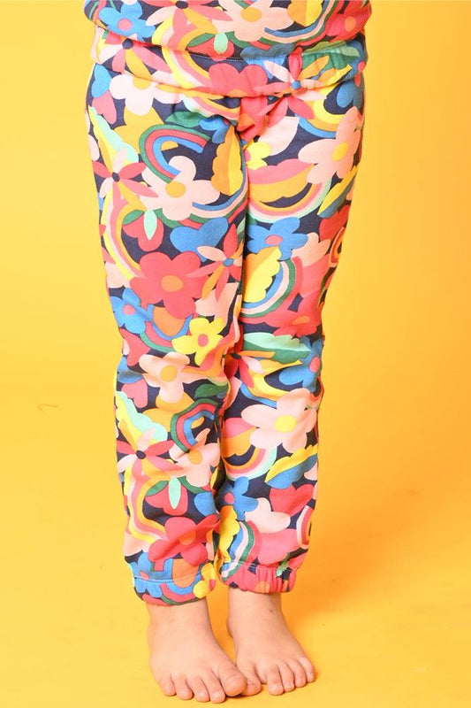 FUN FLORAL FLEECE JOGGER - PINK - Anthrilo Design House