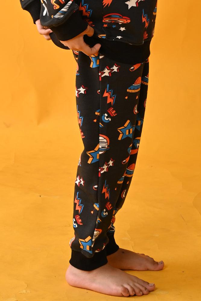 SPACE FLEECE JOGGER - BLACK - Anthrilo Design House