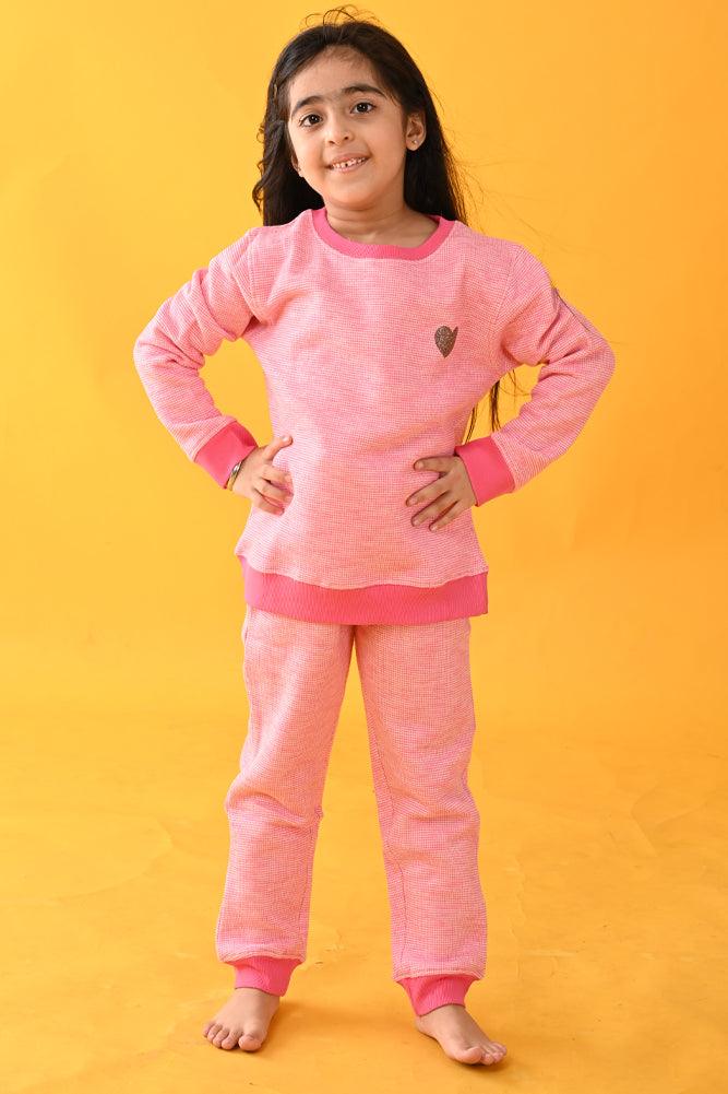 PINK JACQUARD FLEECE JOGGER - PINK - Anthrilo Design House