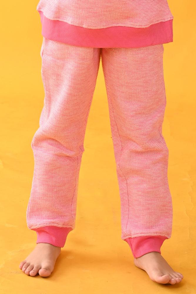 PINK JACQUARD FLEECE JOGGER - PINK - Anthrilo Design House