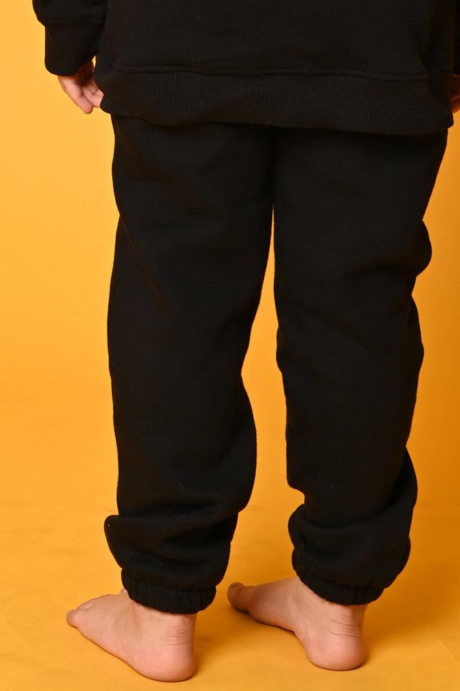 BLACK GIRLS FLEECE JOGGER - BLACK - Anthrilo Design House
