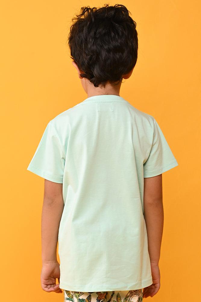 T-REX AQUA SHORT SLEEVES T-SHIRT - AQUA - Anthrilo India