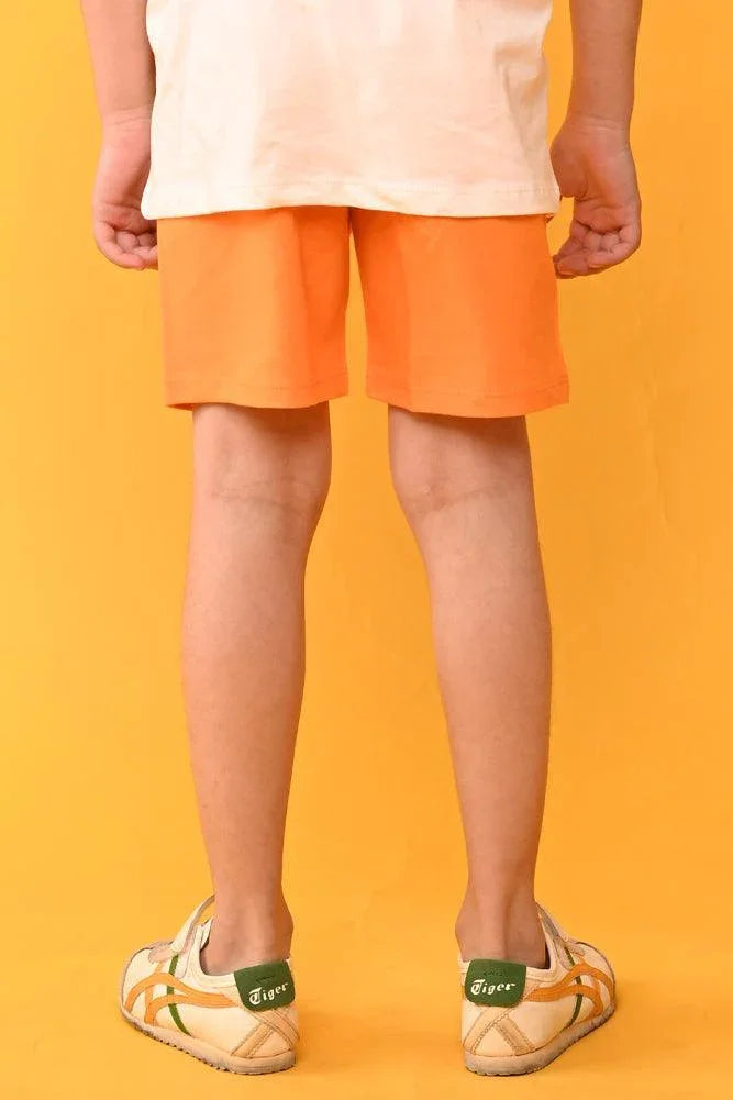 ORANGE BOYS SUMMER SHORTS - ORANGE - Anthrilo India