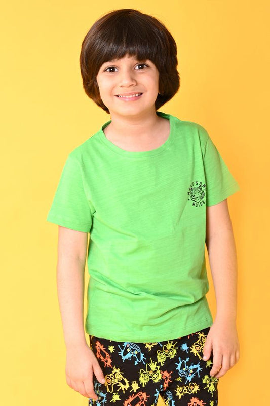 MAKE SOME NOISE SHORT SLEEVES T-SHIRT - GREEN - Anthrilo India