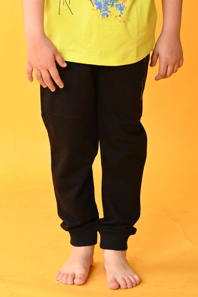 SUMMER BLACK BOYS JOGGER - BLACK - Anthrilo India