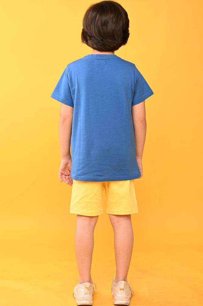 PERFECT IS BORING YELLOW SHORTS SET - BLUE / YELLOW - Anthrilo India