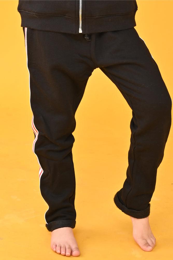 WARM BLACK TAPE GIRLS JOGGER (FLEECE) - Anthrilo Design House