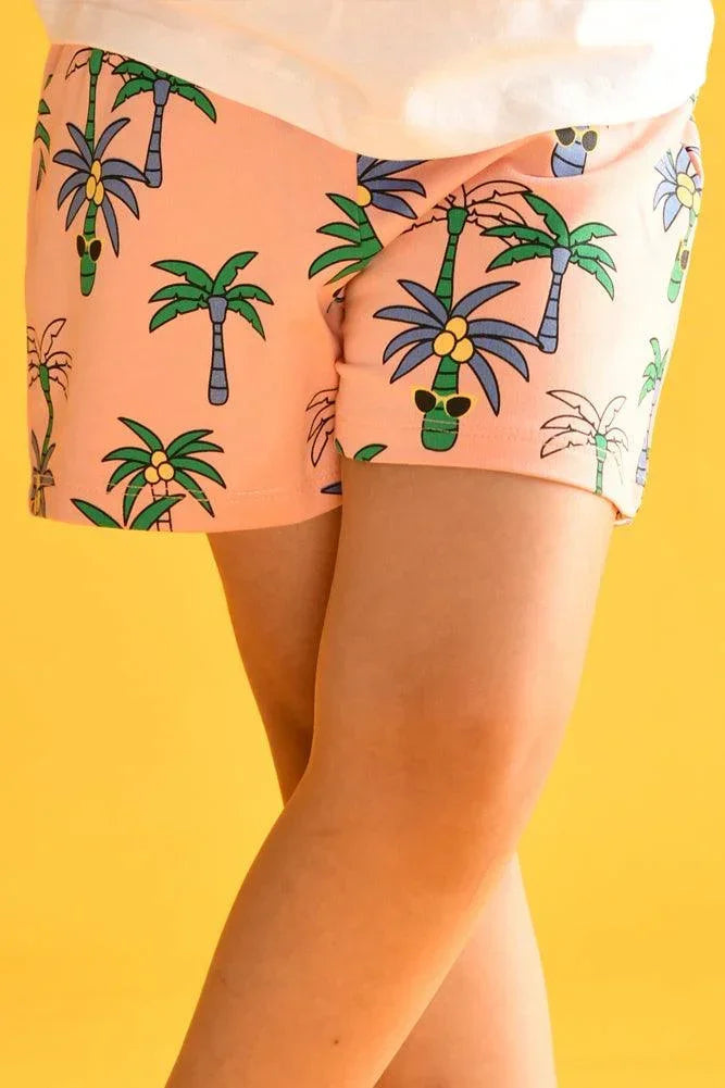 PALM TREE GIRLS SHORTS - Anthrilo Design House