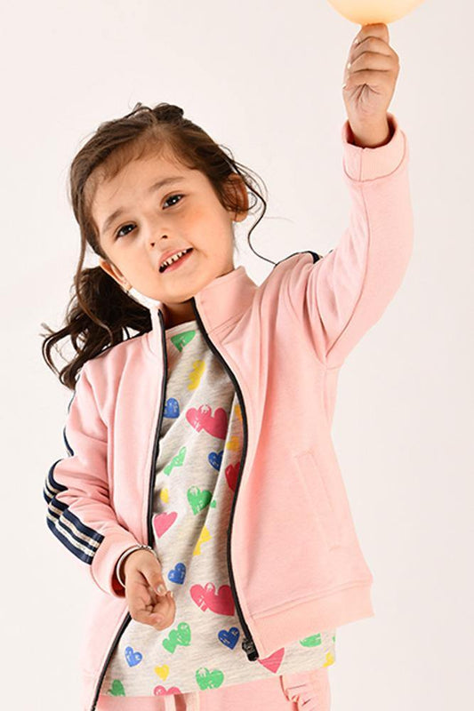 PINK ZIP UP SWEATSHIRT