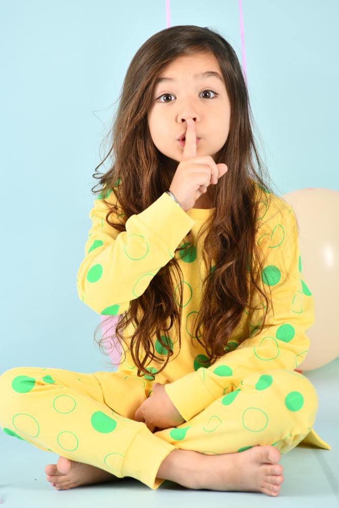 YELLOW POLKA SWEATSHIRT (FLEECE) - Anthrilo