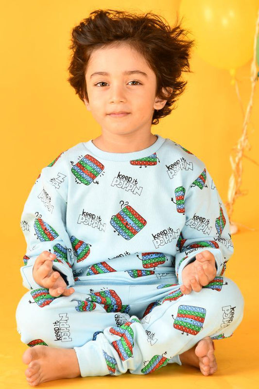 POP IT SKY SWEATSHIRT JOGGER SET (FLEECE) - Anthrilo