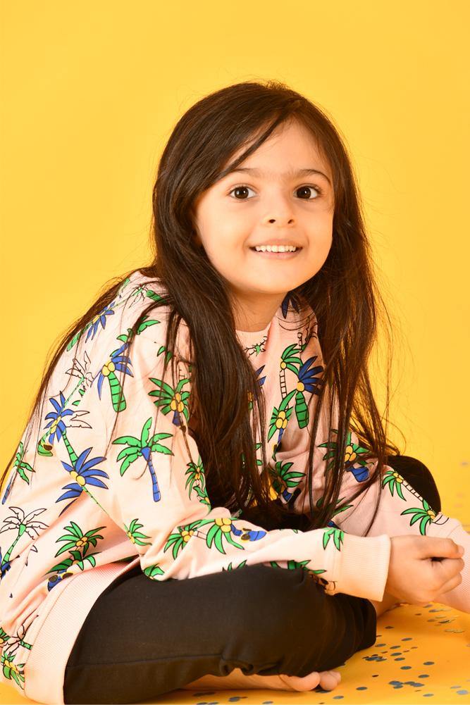 PALM TREE GIRLS PINK SWEATSHIRT - Anthrilo