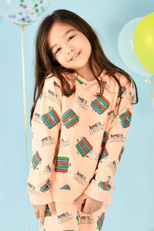 POP IT GIRLS SWEATSHIRT (FLEECE) - Anthrilo