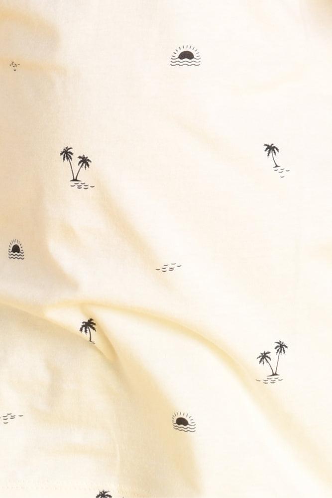 PALM LONG SLEEVES T-SHIRT - OFF WHITE - Anthrilo Design House