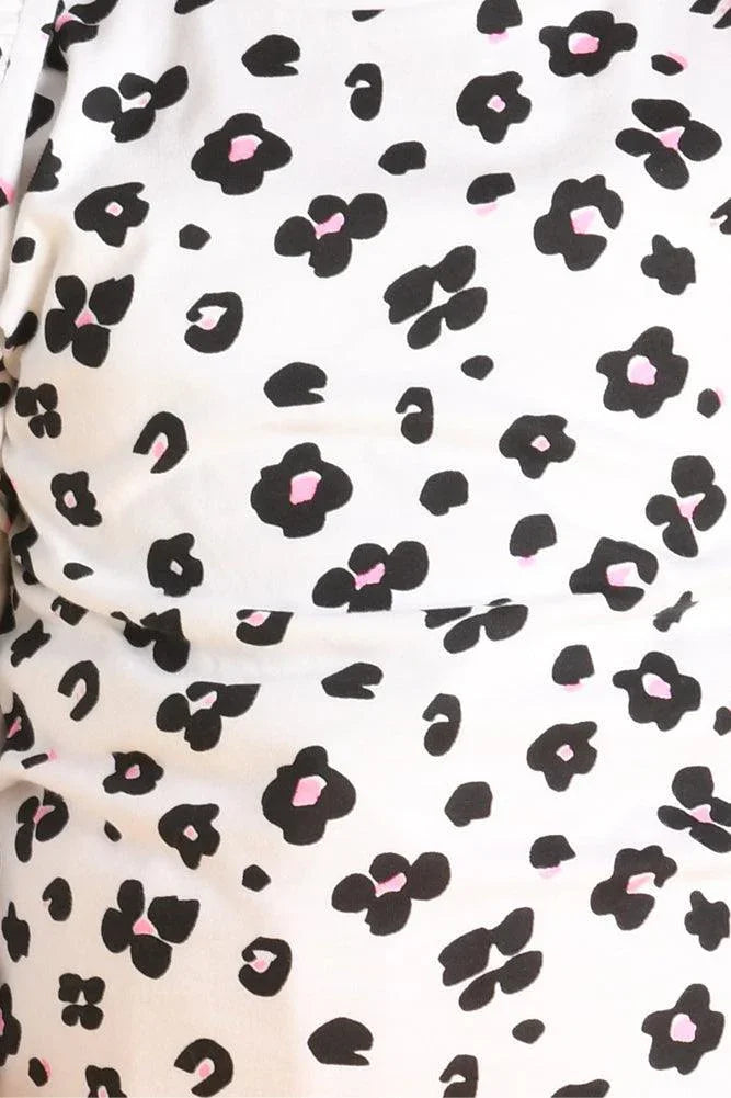 LEOPARD LONG SLEEVE T-SHIRT - WHITE - Anthrilo Design House