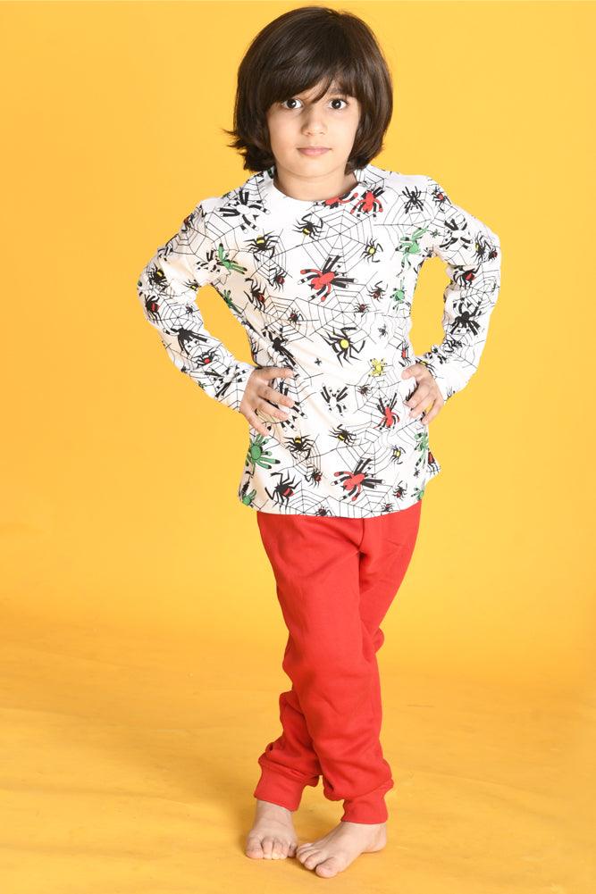 SPIDER LONG SLEEVES T-SHIRT - WHITE - Anthrilo Design House