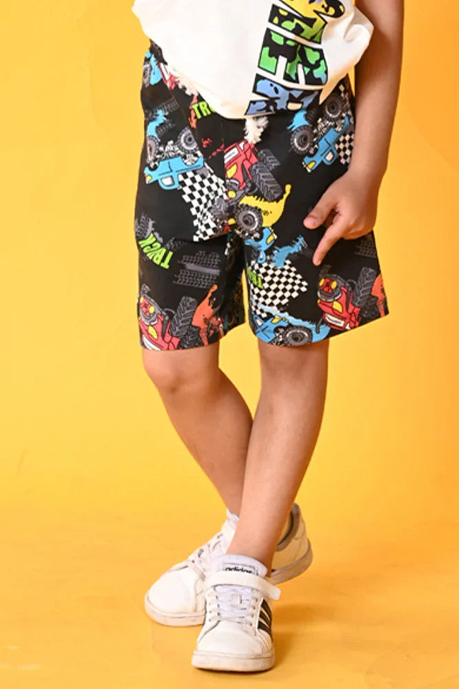 TRUCK BLACK BOYS SHORTS - BLACK - Anthrilo India
