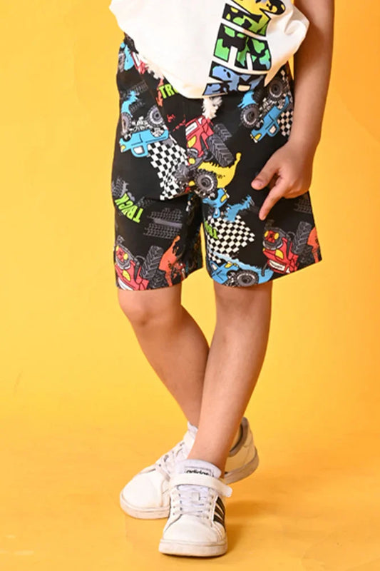 TRUCK BLACK BOYS SHORTS - BLACK - Anthrilo India