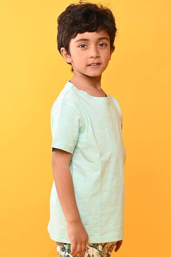 NO SELFIES AQUA SHORT SLEEVES T-SHIRT - AQUA - Anthrilo India