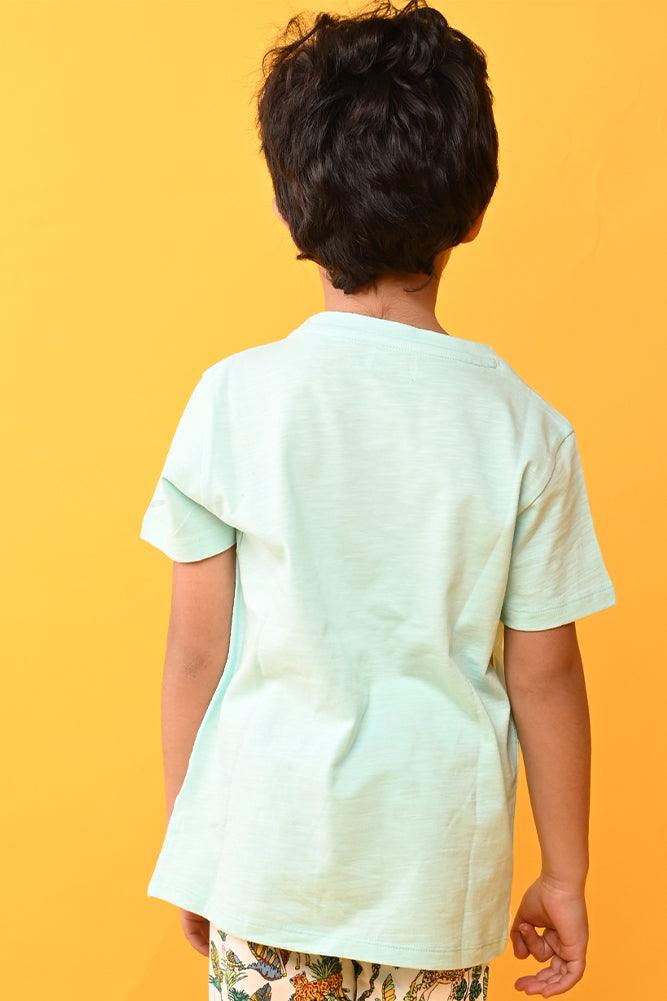NO SELFIES AQUA SHORT SLEEVES T-SHIRT - AQUA - Anthrilo India